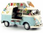 Blue / Red / Yellow Ice Cream Retro Tinplate VW Bus Model