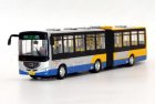 Yellow-Sliver 1:64 Scale Diecast Jinghua Articulated Bus Model