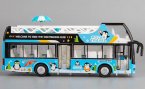 Blue Polar Travel Diecast Double Decker Sightseeing Bus Toy