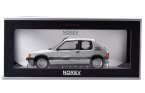 Silver 1:18 Scale NOREV Diecast 1991 Peugeot 205 GTI Model