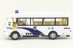 Kids Police White Diecast Coach Bus Toy