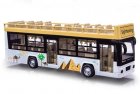 1:48 Scale Kids White Diecast Double Decker Bus Toy