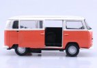 1:36 Scale Welly White-Orange / White-Blue 1972 VW T2 Bus Toy