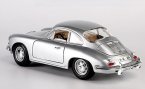 1:18 Silver Bburago Diecast 1961 Porsche 356B Coupe Model