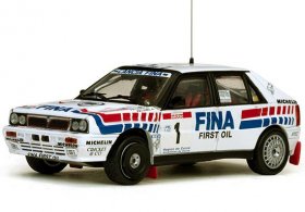 1:43 Scale White NO.1 Diecast Lancia Delta Integrale 16V Model