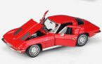 Red / Blue 1:24 Welly Diecast 1963 Chevrolet Corvette Model