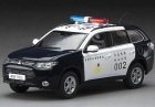 1:43 Deep Blue Taipei Police Diecast Mitsubishi Outlander Model