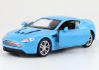 1:36 Scale Welly Blue Diecast Aston Martin V12 Vantage Toy