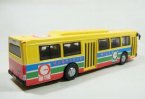 1:76 Scale Yellow-Red Die-Cast Flxible HK-TVB Bus Model