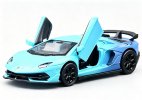Kids 1:36 Scale Blue Diecast Lamborghini Aventador SVJ Toy