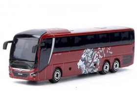 1:100 Scale Wine Red Kids Diecast Man City Lion\'s Coach Bus Toy