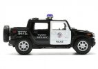 White-Black Kids 1:40 Police Diecast Hummer H2 Pickup Truck Toy