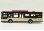 Red 1:43 Scale Diecast Sunlong SLK6109 Tianjin City Bus Model