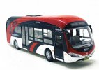 1:43 Scale Red-White Diecast Yinlong Beijing City Bus Toy