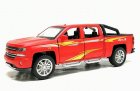 Red / Blue / Gray Diecast Chevrolet Silverado Pickup Truck Toy