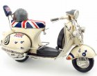 Vintage 1:6 Scale Union Jack Tinplate 1965 Vespa Scooter Model