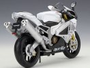 Welly Black / White 1:10 Diecast Aprilia RSV 1000R Model