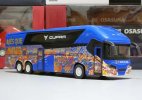 Blue Barcelona F.C. Painting Kids Diecast Coach Bus Toy