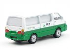 1:64 Scale Green-White Diecast Jinbei Hiace Classic Van Model