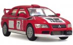 1:36 Scale Kids NO.7 WRC Red Diecast Mitsubishi Lancer Toy