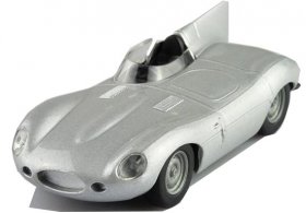 Silver 1:43 Scale HIGH SPEED Diecast Jaguar D-Type Model