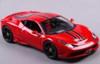 Red 1:18 Scale Bburago Diecast Ferrari 458 Special Model