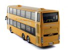 Yellow / Red 1:42 Scale Diecast WUZHOULONG Double-Deck Bus