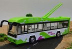 Kids Red / Blue / Green Die-Cast City Trolley Bus Toy