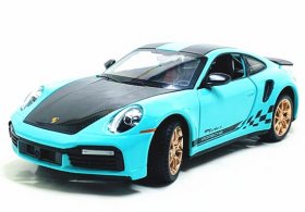 Blue / Pink 1:24 Scale Diecast Porsche 911 Turbo S Car Toy