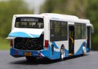 1:43 Scale White-Blue Diecast Sunwin Shanghai City Bus Model