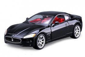 Silver / Black Bburago Diecast Maserati GranTurismo Model