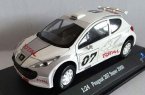 White 1:24 Scale Diecast PEUGEOT 207 Super 2000 Model