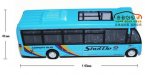 Kid Blue / Green / White Pull-back Function Airport City Bus Toy