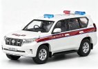 1:43 White Police Diecast 2018 Toyota Land Cruiser Prado Model