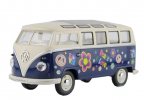 Kids Red / Blue / Green 1:24 Flower Patterns Diecast VW Bus Toy