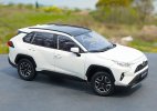 White / Blue 1:18 Scale Diecast 2020 Toyota RAV4 Model