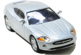 Silver / Black 1:64 Scale Schuco Diecast Jaguar XK Model