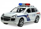 Kids White 1:32 Scale Police Diecast Porsche Cayenne Toy