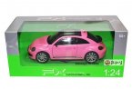 Blue /Red /Yellow /White /Pink 1:24 Diecast VW New Beetle Model