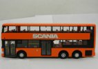 1:64 Purple /Green /Orange Diecast Scania Double Decker Bus Toy