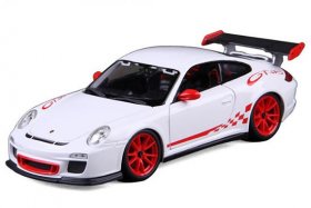 White 1:18 Scale Bburago Diecast Porsche 911 GT3 RS Model