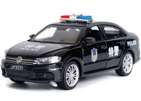 1:32 Scale White / Black Kids Police Diecast VW Lavida Toy