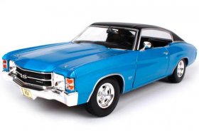 Blue 1:18 Maisto Diecast 1971 Chevrolet Chevelle SS 454 Model