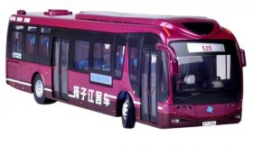 Red / Purple 1:43 Scale Die-Cast Yangtse Bus Model