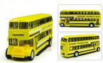 Kids Red / Green / White / Yellow Die-Cast Double Decker Bus Toy