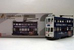 Blue Hong Kong Mini Scale Diecast Double Decker Tram Toy