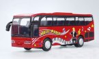 Pull-Back Function Kids Red / Blue /Yellow Die-Cast Tour Bus Toy