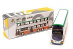 Kids White Tiny Diecast Hong Kong B9TL Double Decker Bus Toy