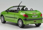 Red / Green 1:24 Scale Welly Diecast Peugeot 206 CC Model