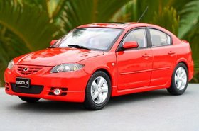 Blue / Red / Light Blue 1:18 Scale Diecast Mazda 3 Model